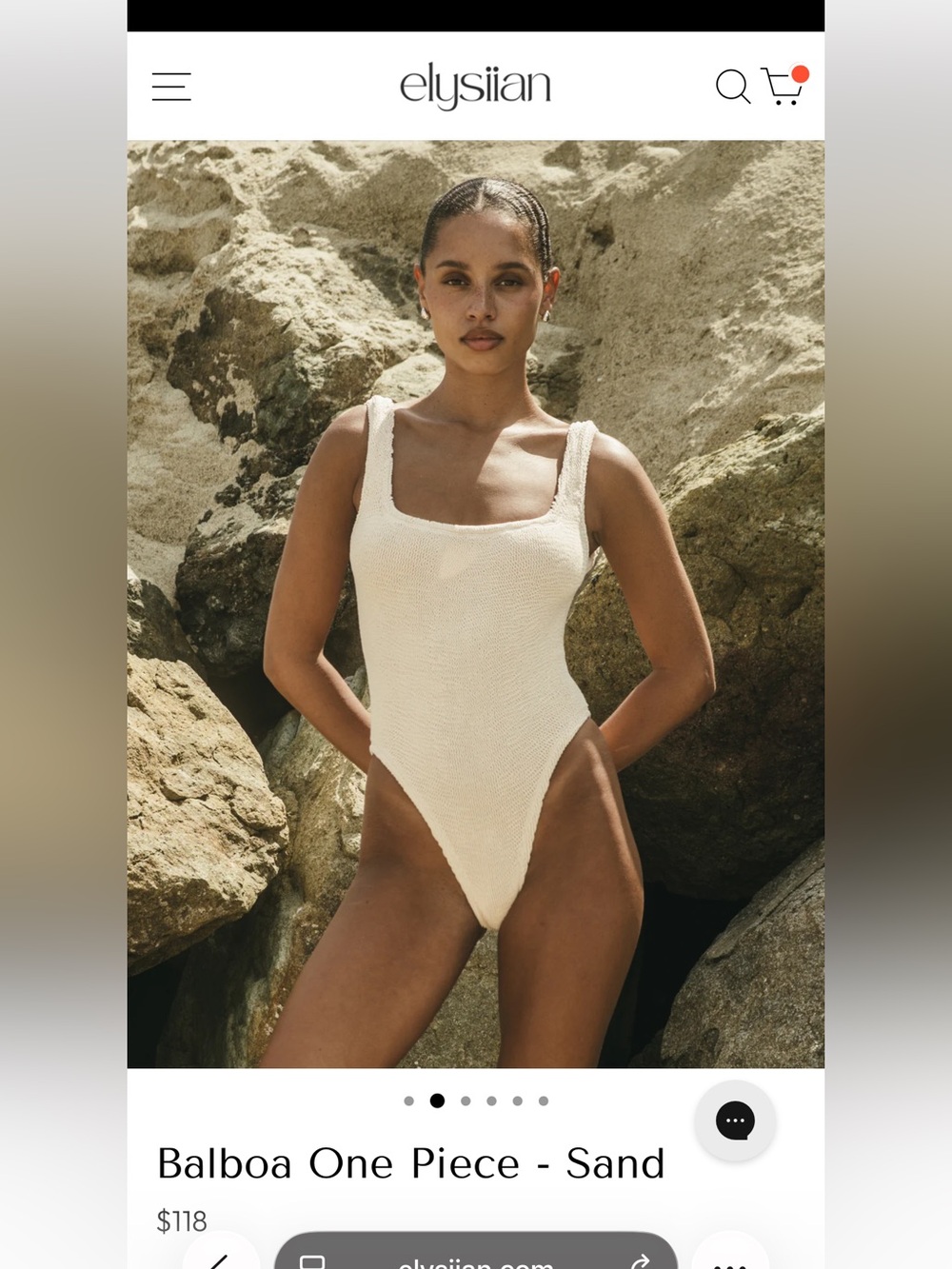 Elysiian swim scrunch one size square neck